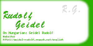 rudolf geidel business card